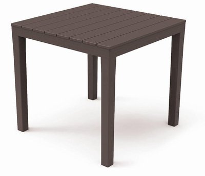 ➤Цена 3 014 грн  Купить Пластиковый стол для дачи нераскладной 78x78x72 коричневый ➤Коричневый ➤Столы пластиковые➤Italiya-С➤8009271020313САД фото