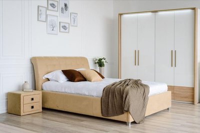 ➤Цена   Купить Спальня модульная Кофе Тайм (Embawood) карамель кровать MW1800 с подъемным механизмом ➤ ➤Спальни➤Embawood➤440312246.3EmbaW фото