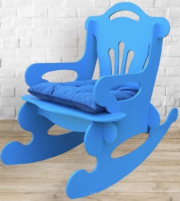 ➤Цена 2 211 грн  Купить Стул-качалка детский с подушкой 53х82х72 голубой ➤Синий ➤Детские кресла и стулья➤M_S-СД➤440303326М.4 фото