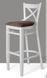 Высокий стул барный Недив 44х53х109 с крестообразной спинкой White, Емілія 93 0113PAV фото 6