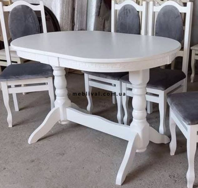 ➤Цена 1 649 грн  Купить Белый стул деревянный для гостиной Шейн обивка серая ➤Белый ➤Стулья деревянные➤Агросвит Б➤666030ПЛМ фото