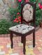 Мягкий стул Марк деревянный темный орех обивка цветы 666001ПЛМ фото 1