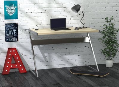 ➤Ціна 3 240 грн  Купити Письменный стол на металлических ножках в стиле Loft Дуб светлый арт050129.2➤дуб светлый ➤Письменные столы в стиле Loft➤Modern 10➤62695LO фото