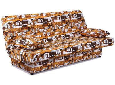 ➤Цена   Купить Диван-кровать Ньюс механизм клик-кляк City brown с двумя подушками Пружинный блок Bonnel ➤ ➤Диваны прямые➤Comfoson➤269619/1Com фото