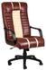 ➤Цена 4 440 грн  Купить Кресло Brigh пластик / кожзам Ecosoft коричневый с бежевой вставкой ➤да ➤Кресла руководителя➤Zesty➤440303835.1ZES фото