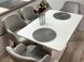 Комплект кухонный стол Notsob Т 110х70(+35) Стандарт белый + стул кресло 4 шт серый 0202JAM фото 13