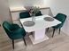 Комплект кухонный стол Notsob Т 110х70(+35) Стандарт белый + стул кресло 4 шт серый 0202JAM фото 4