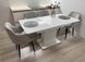 Комплект кухонный стол Notsob Т 110х70(+35) Стандарт белый + стул кресло 4 шт серый 0202JAM фото 14