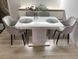 Комплект кухонный стол Notsob Т 110х70(+35) Стандарт белый + стул кресло 4 шт серый 0202JAM фото 8
