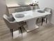 Комплект кухонный стол Notsob Т 110х70(+35) Стандарт белый + стул кресло 4 шт серый 0202JAM фото 10
