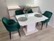 Комплект кухонный стол Notsob Т 110х70(+35) Стандарт белый + стул кресло 4 шт серый 0202JAM фото 2