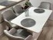 Комплект кухонный стол Notsob Т 110х70(+35) Стандарт белый + стул кресло 4 шт серый 0202JAM фото 5