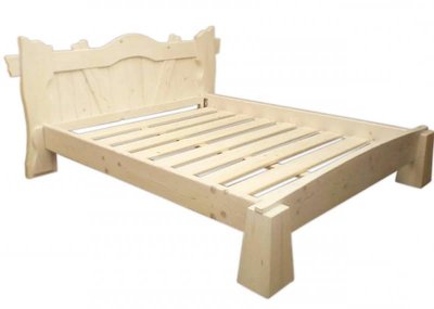 ➤Цена 8 850 грн UAH Купить Кровать деревянная полуторная Адьлози 120х200 под старину ➤Бук натуральний ➤Кровати под старину➤МЕКО➤0130МЕКО фото