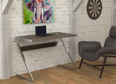 ➤Цена 3 240 грн  Купить Письменный стол на металлических ножках в стиле Loft Дуб арт050129.1 ➤дуб ➤Письменные столы в стиле Loft➤Modern 10➤62696LO фото