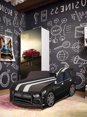 ➤Цена 8 964 грн  Купить Кровать-машинка Mercedes Benz Black 006 + мягкий спойлер + подушка ➤ ➤Кровати детские➤VDЕ➤440303467ВИОРД фото
