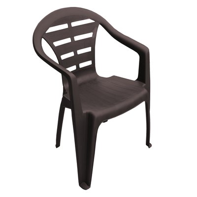 ➤Цена 770 грн  Купить Кресло пластиковое для дачи 56x54x81 коричневое ➤Коричневый ➤Кресла и стулья пластиковые➤Italiya-К➤8009271090422.САДГ фото