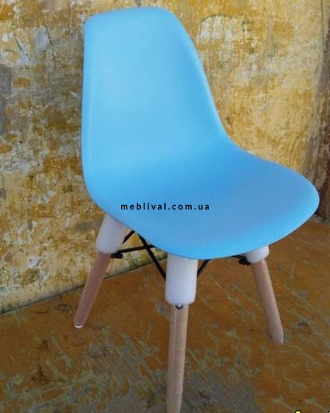 ➤Цена   Купить Стульчик детский на деревянных ножках пластик голубой арт040273 ➤Голубой ➤Детские кресла и стулья➤Modern 8➤BabyTWBlu.ВВ1 фото