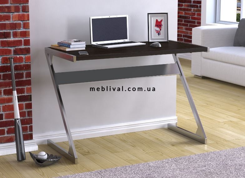➤Цена 3 240 грн  Купить Письменный стол на металлических ножках в стиле Loft Орех арт050129 ➤орех ➤Письменные столы в стиле Loft➤Modern 10➤62697LO фото