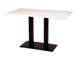 Стол для кафе столешница белая опора черная 120х60 арт040216 rodas.ВВ1 фото 1