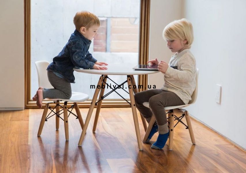 ➤Цена   Купить Стульчик детский на деревянных ножках пластик голубой арт040273 ➤Голубой ➤Детские кресла и стулья➤Modern 8➤BabyTWBlu.ВВ1 фото