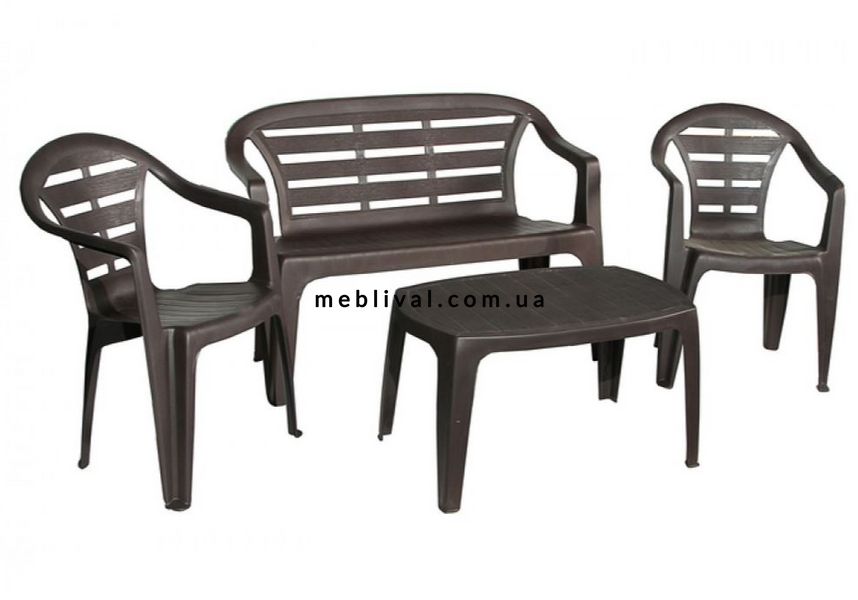 ➤Цена 770 грн  Купить Кресло пластиковое для дачи 56x54x81 коричневое ➤Коричневый ➤Кресла и стулья пластиковые➤Italiya-К➤8009271090422.САДГ фото