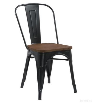➤Цена 2 183 грн  Купить Стул для кафе металл сиденье деревянное арт040271.1 ➤Черный ➤Стулья для кафе, баров и ресторанов➤Modern 8➤TOLXSWBL.ВВ1 фото