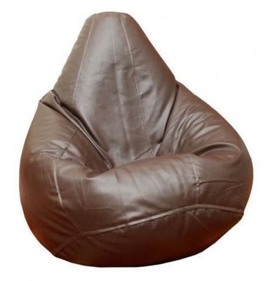 ➤Цена 2 517 грн  Купить Пуф кресло груша 80 ППУ коричневый ➤Коричневый ➤Пуфы➤M_S-ПУФ➤440303216М фото