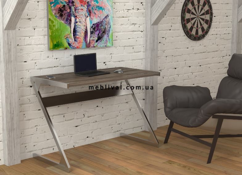 ➤Цена 3 240 грн  Купить Письменный стол на металлических ножках в стиле Loft Венге арт050129.3 ➤венге ➤Письменные столы в стиле Loft➤Modern 10➤62698LO фото