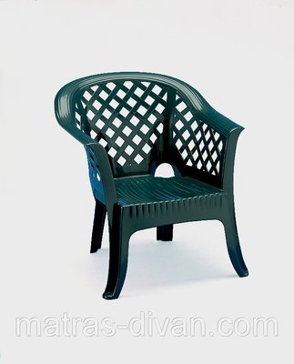 ➤Ціна 1 755 грн  Купити Кресло садовое 72x72x76 пластик зеленый➤Зелений ➤Кресла и стулья пластиковые➤Italiya-К➤LAR064VE фото