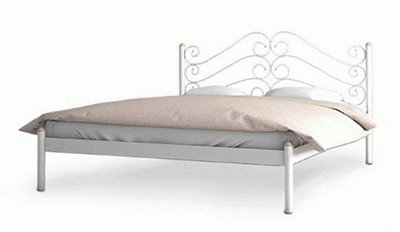 ➤Цена   Купить Кровать металлическая двуспальная Адель 1800х1900/2000 мм, Белый / коричневый ➤Новое ➤Кровати металлические➤Металл-дизайн➤440300908WOOМЕТДИЗ.6 фото