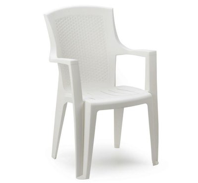 ➤Ціна 1 375 грн  Купити Кресло пластиковое для сада кафе дачи 60x62x89 белое➤Білий ➤Кресла и стулья пластиковые➤Italiya-К➤8009271871007САДГ фото