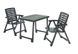 Набор садовой мебели кресло складное и стол складной пластик антрацит 2800000018528САД фото 1