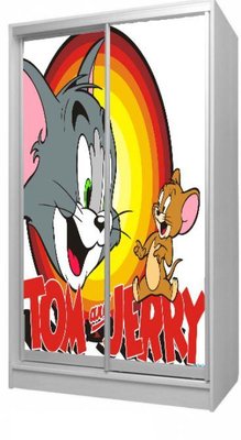 ➤Ціна 9 403 грн  Купити Детский шкаф-купе 2х дверный Дизайн Дисней Tom And Jerry 100х180➤ ➤Шкафы детские➤VDЕ➤144563.7ВИОРД1 фото