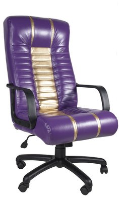 ➤Ціна 4 440 грн  Купити Кресло Brigh пластик / кожзам Rainbow фиолетовый в оранжевой вставкой➤да ➤Кресла руководителя➤Zesty➤440303835.6ZES фото