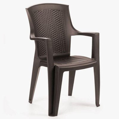 ➤Цена   Купить Кресло пластиковое для сада кафе дачи 60x62x89 коричневый ➤Коричневый ➤Кресла и стулья пластиковые➤Italiya-К➤8009271871038САДГ фото