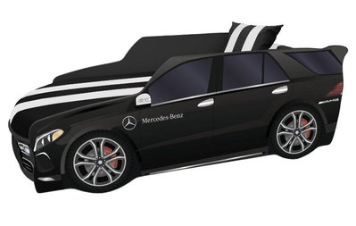 ➤Цена 8 964 грн  Купить Кровать-машинка Mercedes Benz Black 006 + мягкий спойлер + подушка без подъемного механизма, Дизайн 2 ➤ ➤Кровати детские➤VDЕ➤440303467.1ВИОРД фото