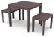 Садовый комплект стол + лавки пластик коричневый 2800000018061САД фото 2