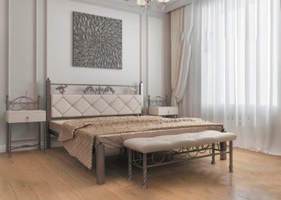 ➤Цена   Купить Кровать двуспальная металлическая Стелла 1600х1900(2000), коричневый ➤Новое ➤Кровати металлические➤Металл-дизайн➤440303018.2WOOМЕТДИЗ фото