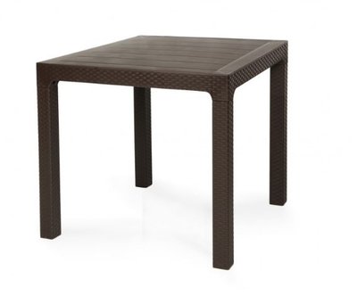 ➤Цена   Купить Пластиковый стол под ротанг садовый дачный цвет коричневый арт040243 ➤Коричневый ➤Столы пластиковые➤Modern 8➤LagunBr.ВВ1 фото