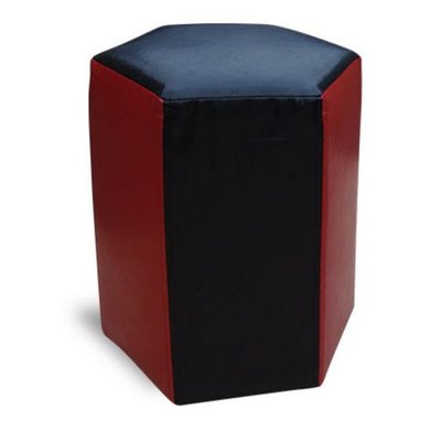 ➤Цена 1 250 грн  Купить Пуф мебельный шестигранник 39х39х42 кожзам красно-черный ➤Черный ➤Пуфы➤ВКа-ПУФ➤440301588В230.2 фото