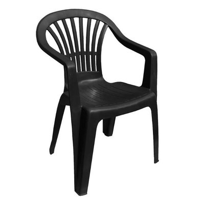 ➤Ціна 765 грн  Купити Кресло пластиковое садовое 51х55х82 антрацит➤Чорний ➤Кресла и стулья пластиковые➤Italiya-К➤8009271662674.САДГ фото