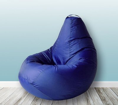 ➤Цена 2 517 грн  Купить Пуф кресло груша 80 ППУ синий ➤Синий ➤Пуфы➤M_S-ПУФ➤440303216М.4 фото