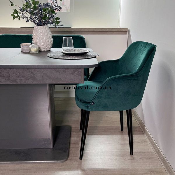 ➤Цена 26 480 грн UAH Купить Комплект кухонный стол Notsob Т 110х70(+35) Стандарт серый + стул кресло 4 шт зеленое ➤Серый ➤Стол и стул кресло➤Maj➤0203JAM фото