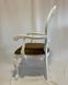 Белый стул деревянный с подлокотниками Натан обивка бархат коричневый 6601897ПЛМ фото 4