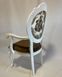 Белый стул деревянный с подлокотниками Натан обивка бархат коричневый 6601897ПЛМ фото 7