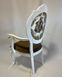 Белый стул деревянный с подлокотниками Натан обивка бархат коричневый 6601897ПЛМ фото 3