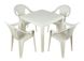 Мебель под ротанг стол + 4 стула пластик белый 2800000019327САДГ фото 2