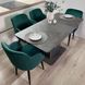 Комплект кухонный стол Notsob Т 110х70(+35) Стандарт серый + стул кресло 4 шт зеленое 0203JAM фото 7