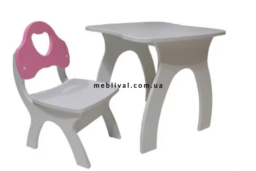 ➤Цена   Купить Стол + стул детский корпус МДФ ➤Белый ➤Комплект стол + стул➤VDЕ-Н➤144500виорджн фото