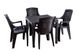 Пластиковый комплект стол + кресла садовые 4 шт коричневый 2800000019228САД фото 1